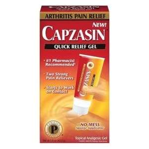 Capzasin Arthritis Pain Quick Relief Gel No Mess Sponge Applicator 1 