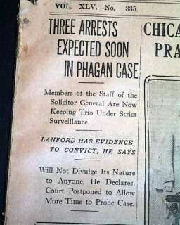JEW LEO FRANK Mary Phagan Murder 1913 Atlanta Newspaper  