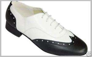 Men Latin Ballroom Black & White Salsa Dance Shoe M13  