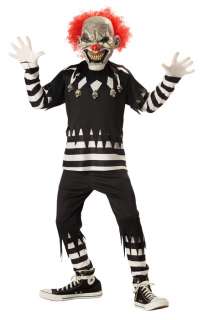 Scary Psycho Circus Clown Child Halloween Costume  