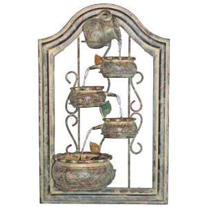  Tuscan Terra Finish Five Pot Wall Fountain