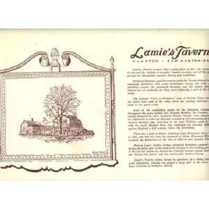  Lamies Tavern Placemat Hampton New Hampshire 1958 
