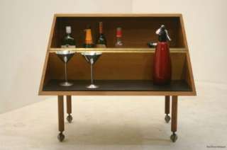 Danish 1970s Folding Teak Drinks Bar / Cabinet   Very Retro  
