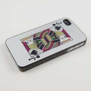  Silver Jack of Spades Playing Card Hard Case for iphone 4 