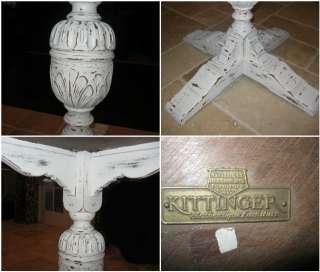 Vintage Chic Shabby Pedestal Dining /GameTABLE Hand Painted French 
