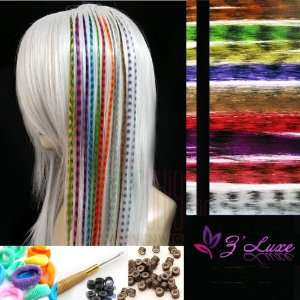  18 Synthetic Faux Feather Hair Extensions 15 with Bonded 