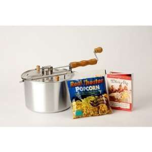  Whirley Pop Stovetop Popcorn Popper with Silver Pan 