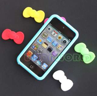 6x Hello Kitty Silicone Skin Cover Case For iPod Touch 4 4G 4th + Free 