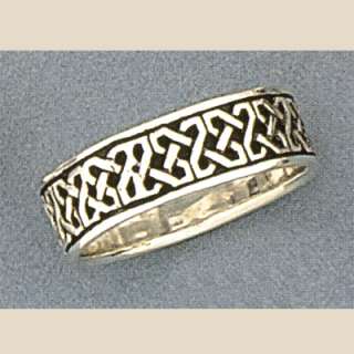 Sterling Silver Mens Celtic Knot Band Ring Sizes 14 15  