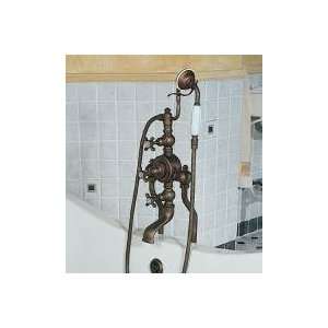  Shower Thermostatic Mixer Deck Mount Weathered Brass