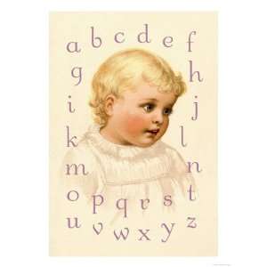  Blondies Alphabet Giclee Poster Print by Ida Waugh, 12x16 