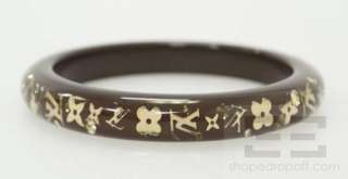 Louis Vuitton Brown & Gold Resin Small Inclusion Bracelet  