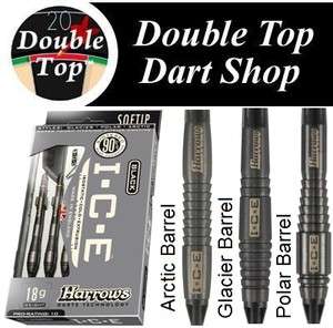 Harrows Black ICE 90% Tungsten Soft Tip Darts  