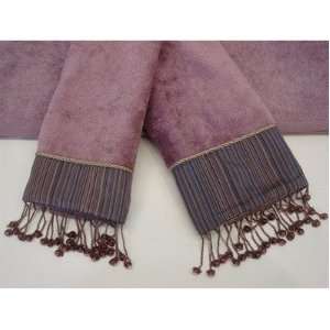   Strie Lavender/Purple 3 Piece Decorative Towel Set