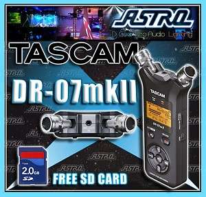 Tascam DR 07 MKII Portable Digital Stereo 96K Recorder with Effects MK 