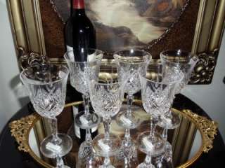   Pc French Crystal Masquerade Wine Glasses Cristal Darques Collection