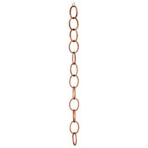   Large Link Chain Copper Rain Chain, Polished Finish