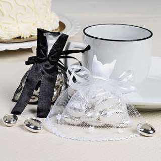 Bride And Groom Satin And Tulle Favor Bags   Here is something 