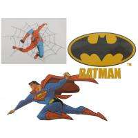 6x Batman Spiderman Superman Iron on Patch in 3 styles  