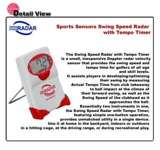 Swing Speed Radar with Tempo Timer Sports Sensors  