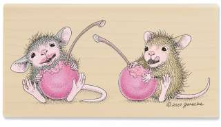 Fruity Fun House Mouse Mounted Rubber Stamp 2X4 HMIR 1015  