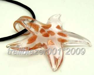 5pcs murano starfish glass pendant necklace p2  