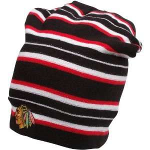  Reebok Chicago Blackhawks Faceoff Long Reversible Knit Hat 