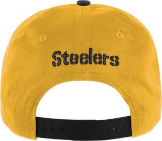 Pittsburgh Steelers 2 Tone Reverse Slash Snapback Hat  