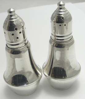 Sterling Silver Salt & Pepper Shakers Duchin Creation Weighted Glass 