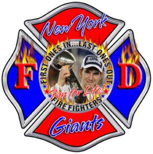 New York Giants Fire Fighter sticker, Decal IAFF  