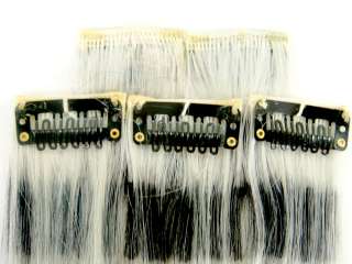 3pcs NEW FASHION GRIZZLY FEATHER STYLE SYNTHETIC CLIP HAIR EXTENSION 