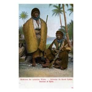  Bedouin men from Syria with rifles Premium Giclee Poster 