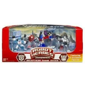   Transformers Robot Heroes   Decepticon Sneak Attack 5 Pk Toys & Games