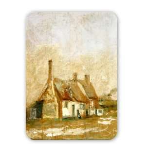  Cottages in a Landscape (oil on panel) by   Mouse Mat 