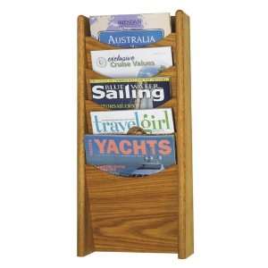  Safco 4330MO   Solid Wood Wall Mount Literature Display 