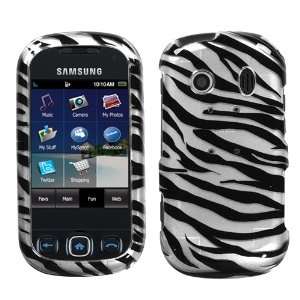  Samsung Seek M350 Zebra Skin (2D Silver) Graphic Hard Case 