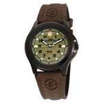 timex mens t47012 metal field expedition brown leather strap watch 