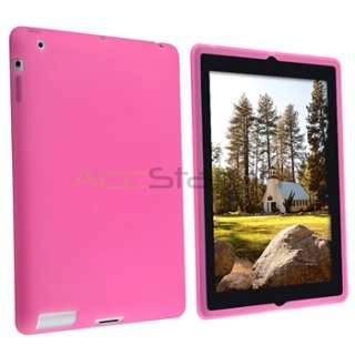   Accessory Bundles Leather Case+Skin Cover+Headset+Pen For iPad 2 2nd