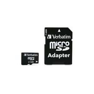    Micro SD Card, w/ Adapter, 2 GB   Sold as 1 EA   MicroSD Card 