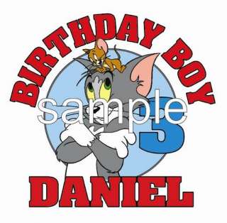 TOM and JERRY Personalized Birthday T Shirt ANY SIZE  
