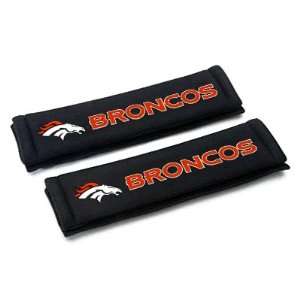  NFL Team Denver Broncos Seat Belt Shoulder Pads, Pair Automotive