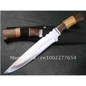  new sharp hunting wood handles fixed blade knife d74