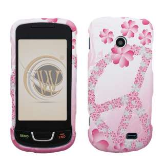 For Samsung T528G TracFone Phone Flower Peace Texture Snap On Hard 