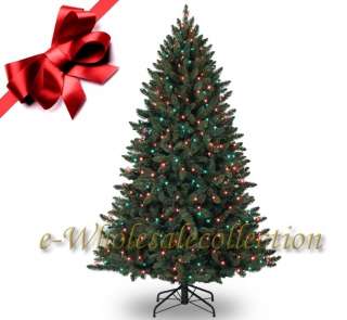 10 MULTI COLORED LIT ARTIFICIAL SPRUCE CHRISTMAS TREE  