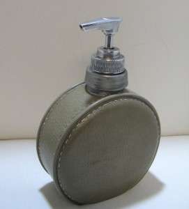 CAMPING Canteen Bath Soap Lotion Dispenser Leather Like  