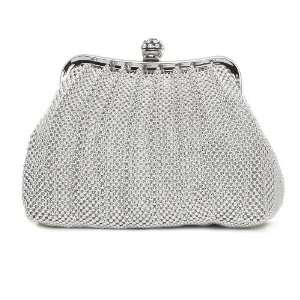  Exquisite Silver Mesh Beaded Handbag 