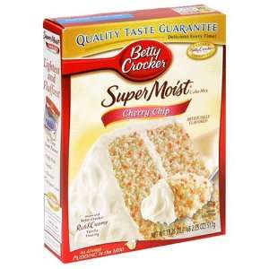 Betty Crocker Supermoist Cake Mix, Cherry Chip, 15.25 Ounce Boxes 