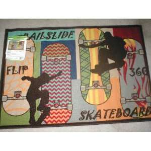 31 X 46 Childrens Rug Skate Park Pattern  Kitchen 