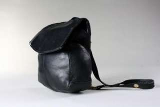 Black Leather Tignanello Backpack Sling Shoulder Bag  