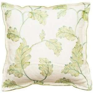   Garden Spring Green and White 18 Square Pillow